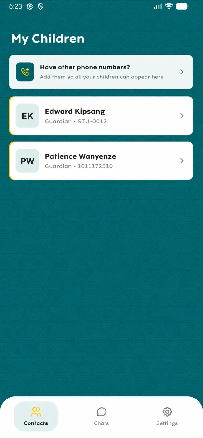 HelloBooth parent app — children list